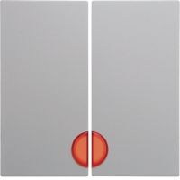 Klawisze z czerwoną soczewką do łącznika 2-klawiszowego, biały, połysk, B.Kwadrat | 5316278999 Hager