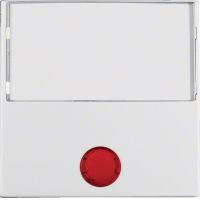 Klawisz z 5 dołączonymi soczewkami i dużym polem opisowym do łącznika 1-klawiszowego, biały, połysk | 5316968999 Hager