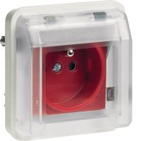 Moduł gniazda z/u 2P+Z DATA z kluczem, IP55, biały, W.1 | 6768803522 Hager