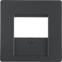 Płytka czołowa do gniazda głośnikowego, antracyt, aksamit, Q.x | 6810336086 Hager