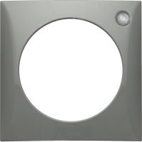 Ramka pojedyncza z soczewką, szary, połysk, Integro | 919872506 Hager