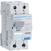 Wyłącznik różnicowo-prądowy z członem nadprądowym 1P+N 6kA C 32A/30mA Typ AC, RCBO | ADC982D Hager