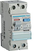 Wyłącznik różnicowo-prądowy 1P+N 63A 300mA 6kA A, RCCB | CFA263J Hager