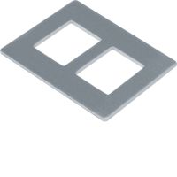 Płytka montażowa GTVD2/300 2xRJ45 20,1x14,8 aluminium, tehalit.GB-EG | GTVDM052 Hager
