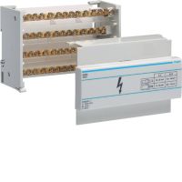 Blok rozdzielczy In=125A 4P 29kA 1x35/1x25+10x16 | KJ01C Hager