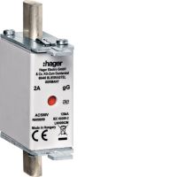 Wkładka bezpiecznikowa nożowa NH000 wskażnik podwójny uchwyt nieizolowany gG 40A 500VAC | LNH0040M Hager