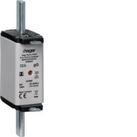 Wkładka bezpiecznikowa nożowa NH1 wskaźnik podwójny uchwyt izolowany gG 32A 500 VAC | LNH1032MK Hager