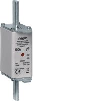 Wkładka bezpiecznikowa nożowa NH1C wskaźnik podwójny uchwyt nieizolowany gG 100A 500 VAC | LNH1100M Hager