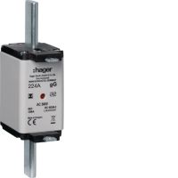 Wkładka bezpiecznikowa nożowa NH2 wskaźnik podwójny uchwyt izolowany gG 224A 500VAC | LNH2224MK Hager