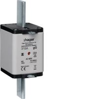 Wkładka bezpiecznikowa nożowa NH2 wskaźnik podwójny uchwyt izolowany gG 315A 500VAC | LNH2315MK Hager