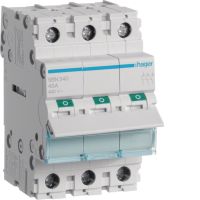 Modułowy rozłącznik izolacyjny 3P 40A 400VAC | SBN340 Hager