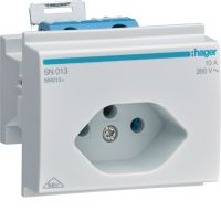 Gniazdo szwajcarskie na szynę TH35, 250V | SN013 Hager