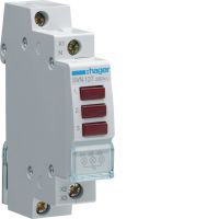 Lampka sygnalizacyjna LED 3x czerwona 230VAC | SVN127 Hager
