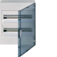 Rozdzielnica n/t 2x18M IP40, drzwi transparentne, Vega | VB218TB Hager