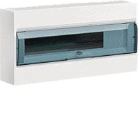 Rozdzielnica 1x18M n/t, IP40, drzwi transparentne, Cosmos | VD118TP Hager