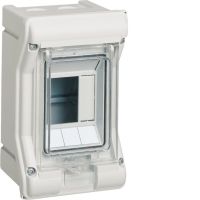 Rozdzielnica n/t IP65 odporna na UV przetłoczenia 1R/3M (1x3), Vector outdoor | VE103PN Hager