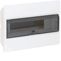 Rozdzielnica 1x18M p/t, IP40, drzwi transparentne, Cosmos | VR118TP Hager
