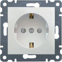 Gniazdo Schuko z przesłoną styków, biały, Lumina | WL1060 Hager