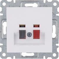 Gniazdo głośnikowe, biały, Lumina | WL3310 Hager