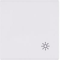 Klawisz z symbolem „Światło”, biały, Lumina | WL6020 Hager