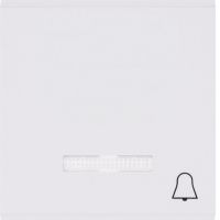 Klawisz kontrolny z symbolem „Dzwonek”, biały, Lumina | WL6110 Hager