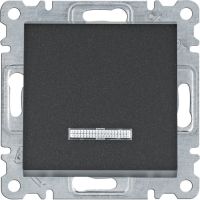 Łącznik zwierny z podświetleniem, czarny, Lumina | WL0413 Hager