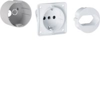 Gniazdo pojedyncze do montażu w patch-panelu, 230V, kpl. | VZ00HD Hager