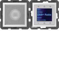 Radio Touch B.x  DAB+, Bluetooth z głośnikiem biały mat, Berker | 30809909 Hager