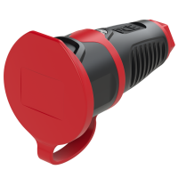 Gniazdo przenośne gumowe z zatyczką z bolcem uziemnienia 16A 2P+Z 230V IP54, Taurus2 | 2411-srw PCE