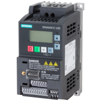 Przemiennik częstotliwości SINAMICS V20, 0,37kW 1x200-240V AC 47-63Hz, z filtrem C1, IP20 | 6SL3210-5BB13-7BV1 Siemens
