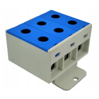 Złączka szynowa 3-torowa 50mm2 ZGX 3x50 niebieska | ENE-00208 Incobex-Elplast