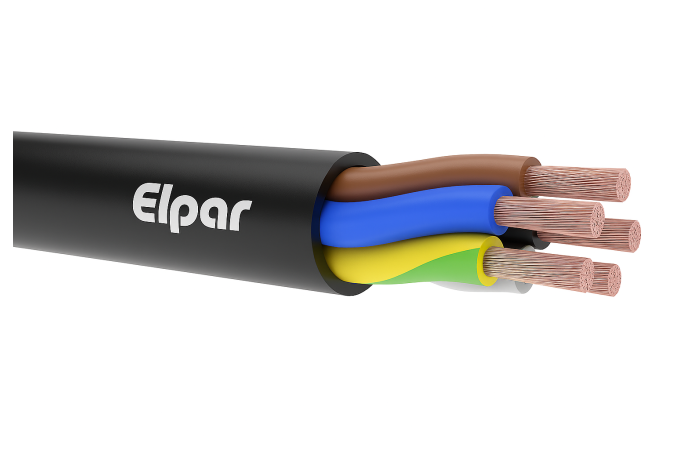 Przewód warsztatowy H05RR-F (OW) 5x4,0 żo 300/500V KRĄŻEK | 5901854403373 Elpar