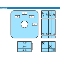Łącznik krzywkowy SK16-2.84231/P03 16A, R-0-A-L mocowany do pulpitu pokrętło czarne IP65 | SK16-2.84231/P03  R-0-A-L Spamel