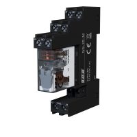 Przekaźnik interfejsowy 2P, zasilanie 230 V AC, 12A, 1S z gniazdem GN-2P-M | GPK-2P-M-230AC F&F