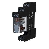 Przekaźnik interfejsowy 2P, zasilanie 24 V DC, 12A, 1S z gniazdem GN-2P-M | GPK-2P-M-24DC F&F