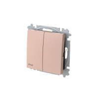 Łącznik schodowy podwójny IP44 pudrowy beżowy, Zoni | 2CHT595294A6242 ABB