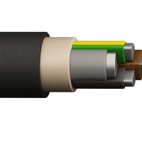 Kabel energetyczny NAY2Y-J 4x240 SE 0,6/1kV Eca, Enea BĘBEN | NAY2YJ04;240;SE;Eca;BLK=001 PX Kable
