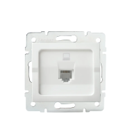 Gniazdo komputerowe pojedyncze RJ45Cat 5e Jack LOGI 02-1390-002 bi kolor biały | 25108 Kanlux