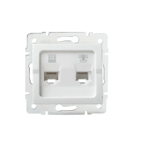 Gniazdo komputerowo telefoniczne RJ45 Cat 6+RJ11 LOGI 02-1440-002 bi kolor biały | 25113 Kanlux