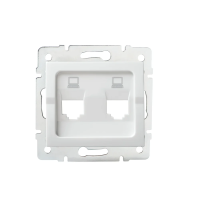 Adapter gniazda 2xRJ45 LOGI 02-1419-002 bi kolor biały | 25936 Kanlux