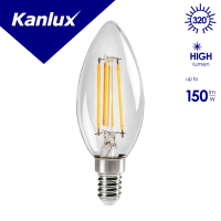 Lampa LED XLED C35E14 4,5W C35 4.5W (40W) 470lm 2700K WW E14 filament świeczka przeźroczysta | 29618 Kanlux
