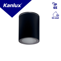 Oprawa sufitowa natynkowa AQILO IP65 DSO-B kolor czarny 1xGU10 Ø70mm | 33361 Kanlux