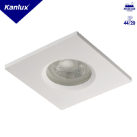 Oczko sufitowe TALU DSL-W Gx5,3/GU10 max 10W bez oprawki IP44 kolor biały kwadratowe | 39542 Kanlux