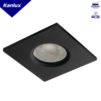 Oczko sufitowe TALU DSL-B Gx5,3/GU10 max 10W bez oprawki IP44 kolor czarny kwadratowe | 39543 Kanlux