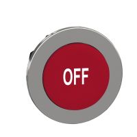 PŁASKI CZERWONY PRZYCISK GŁOW.BIAŁY OFF | ZB4FL435 Schneider Electric
