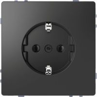 Gniazdo 2P+PE Schuko, bez przesłon torów prądowych, D-Life, antracytowe | MTN2301-6034 Schneider Electric