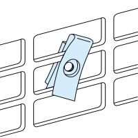 Nakrętki zatrzaskowe do płyty montażowej M5 PrismaSet (zestaw 20 szt) | LVS03181 Schneider Electric