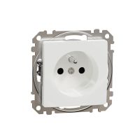 Gniazdo zasilające 2P+PE z przesłonami torów prądowych, zaciski bezgwintowe, białe, Sedna Design & Elements | SDD111012 Schneider Electric