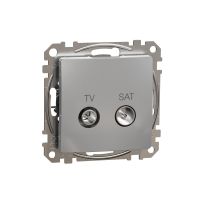 Gniazdo TV/SAT końcowe (4dB), srebrne aluminium, Sedna Design & Elements | SDD113471S Schneider Electric