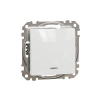 Łącznik 1-biegunowy z podświetleniem, biały, Sedna Design & Elements | SDD111101L Schneider Electric